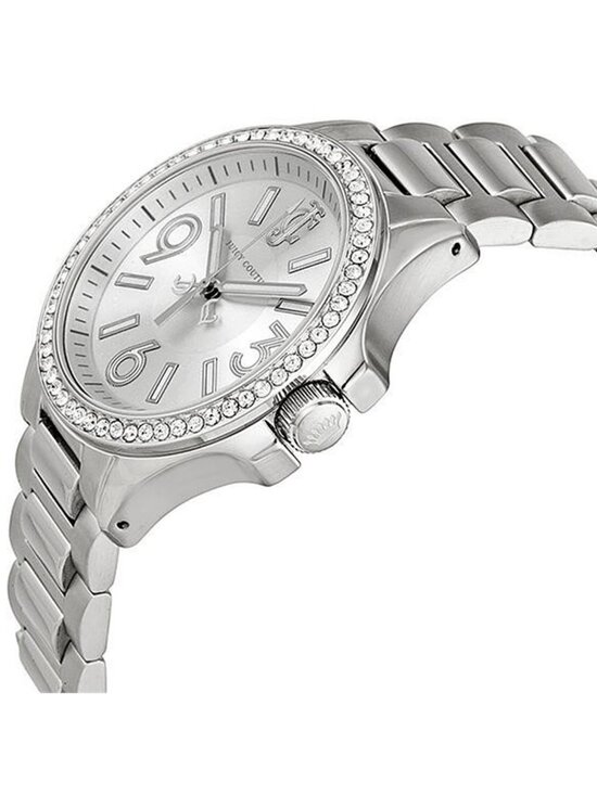 NWT Juicy Couture Jetsetter Silver Dial Stainless Steel Swarovski Crystal Ladies main image 4